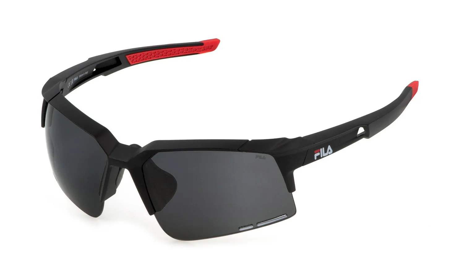 Fila SFI515 U28G Occhiali da sole Iniettato Nero Grigio Squadrata Polarizzata - immagine 1