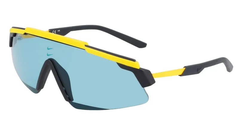 Nike NIKE MARQUEE FN0301 845 Occhiali da sole Iniettato Giallo Azzurro Maschera Normale - immagine 1