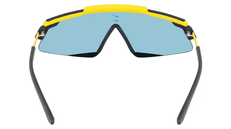 Nike NIKE MARQUEE FN0301 845 Occhiali da sole Iniettato Giallo Azzurro Maschera Normale - immagine 4