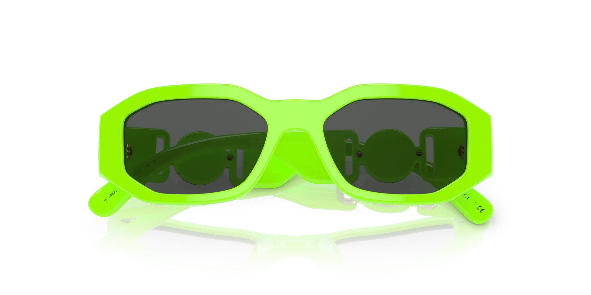Versace VK4429U 536987 Occhiali da sole Acetato Verde Grigio Geometrica Normale - immagine 2