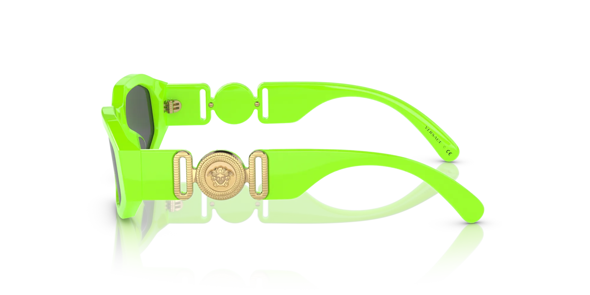 Versace VK4429U 536987 Occhiali da sole Acetato Verde Grigio Geometrica Normale - immagine 4