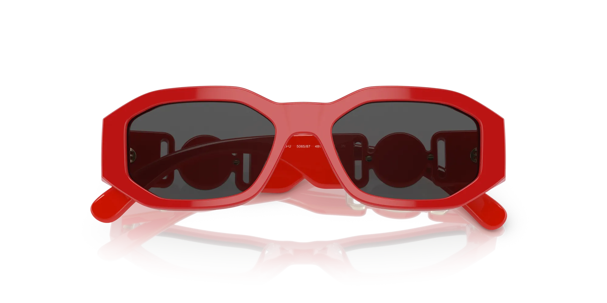 Versace VK4429U 506587 Occhiali da sole Acetato Rosso Grigio Geometrica Normale - immagine 2