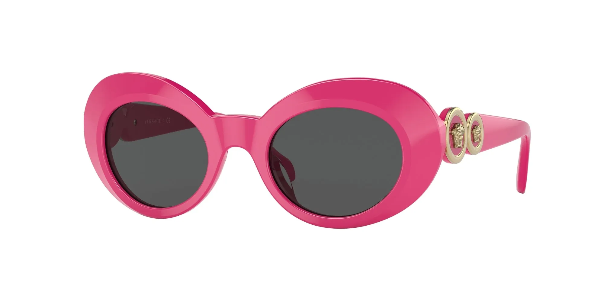 Versace VK4428U 536787 Occhiali da sole Acetato Rosa Grigio Rotonda Normale - immagine 1