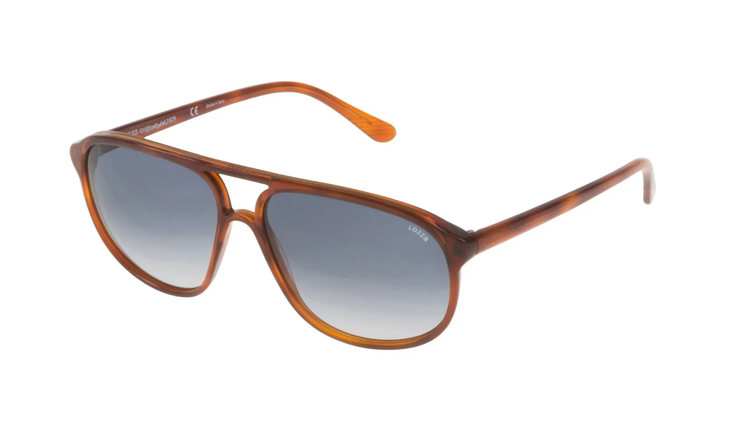 Lozza SL1827L ZILO SPORT 711L Occhiali da sole Acetato Havana Blu Pilot Normale Sfumato - immagine 1