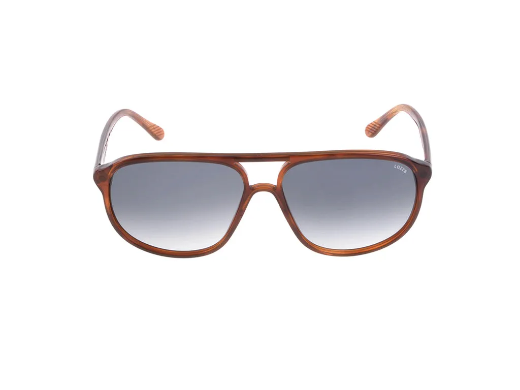 Lozza SL1827L ZILO SPORT 711L Occhiali da sole Acetato Havana Blu Pilot Normale Sfumato - immagine 2