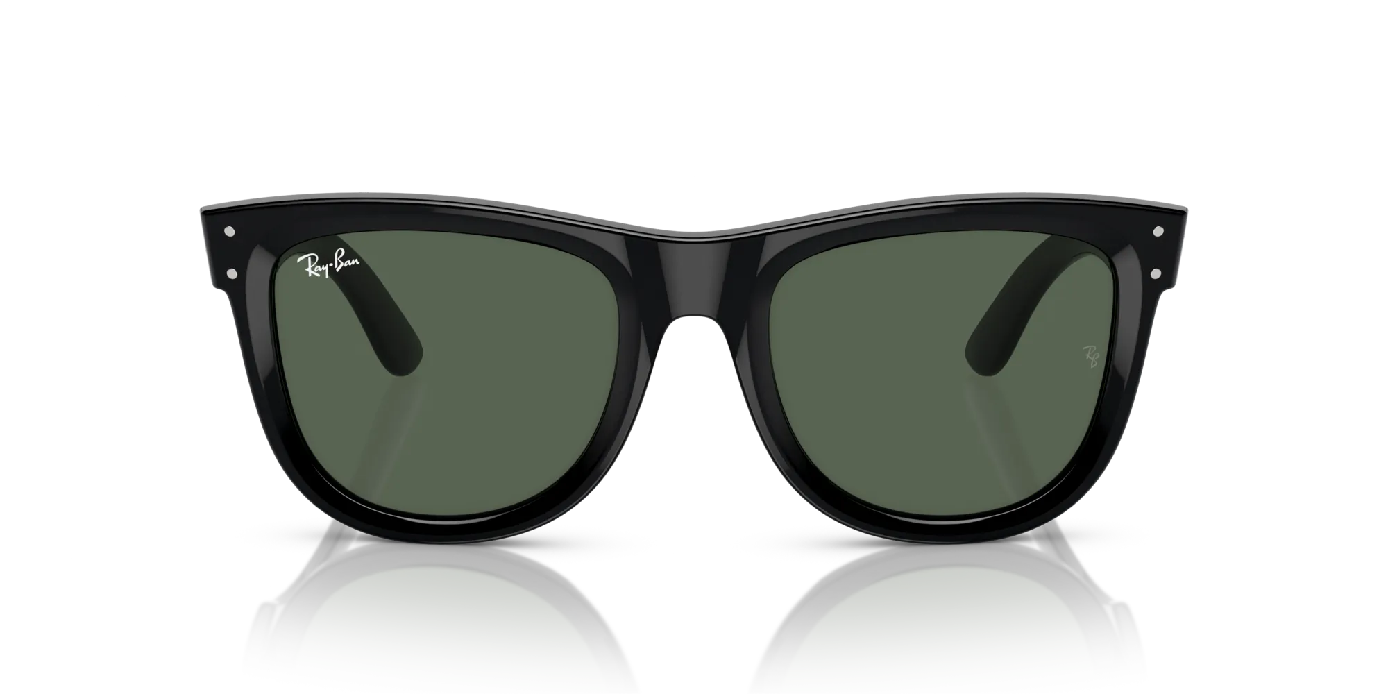 Ray - Ban RBR0502S WAYFARER REVERSE 6677VR Occhiali da sole Acetato Nero Verde Squadrata Normale - immagine 3
