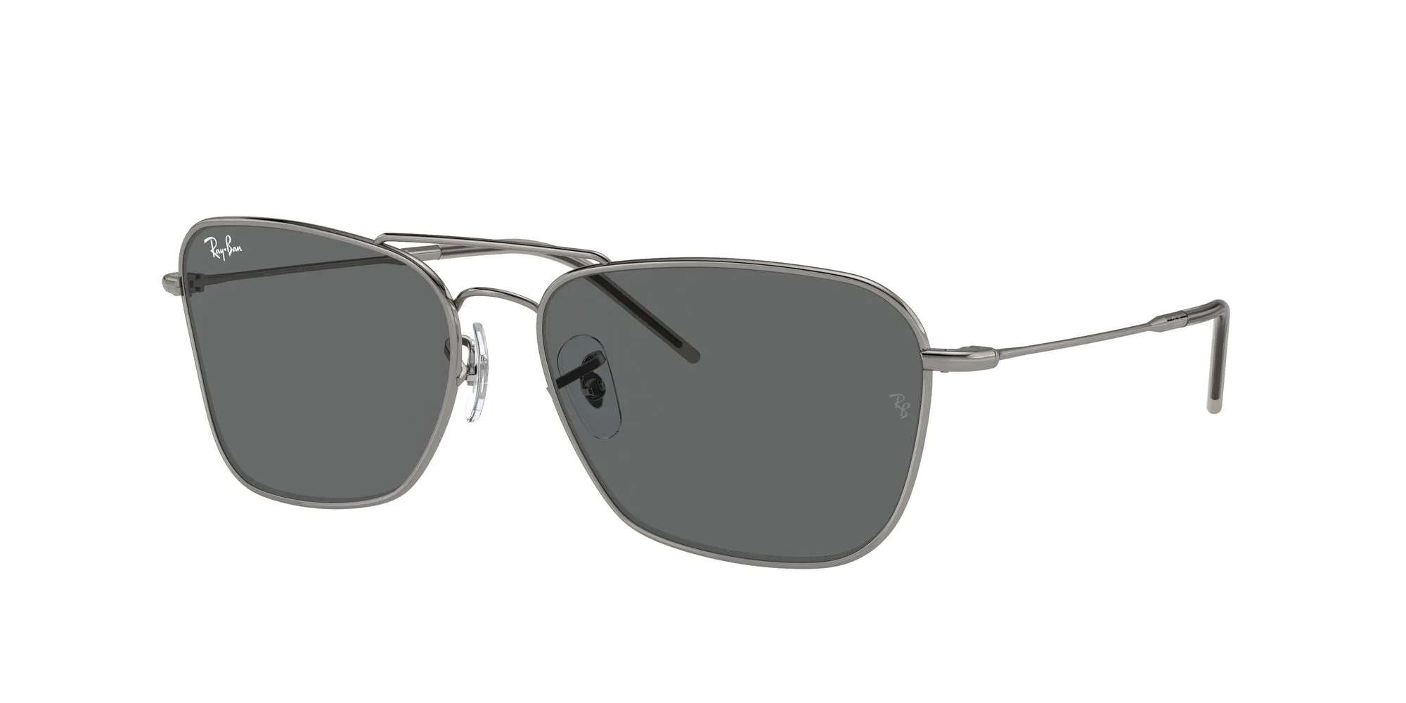 Ray - Ban RBR0102S CARAVAN REVERSE 004/GR Occhiali da sole Metallo Grigio Grigio Squadrata Normale - immagine 1