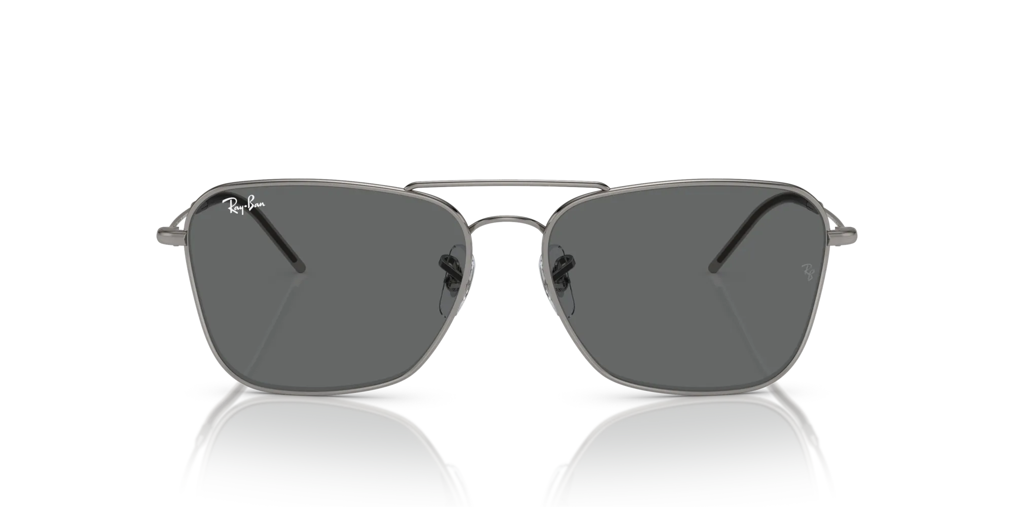 Ray - Ban RBR0102S CARAVAN REVERSE 004/GR Occhiali da sole Metallo Grigio Grigio Squadrata Normale - immagine 3