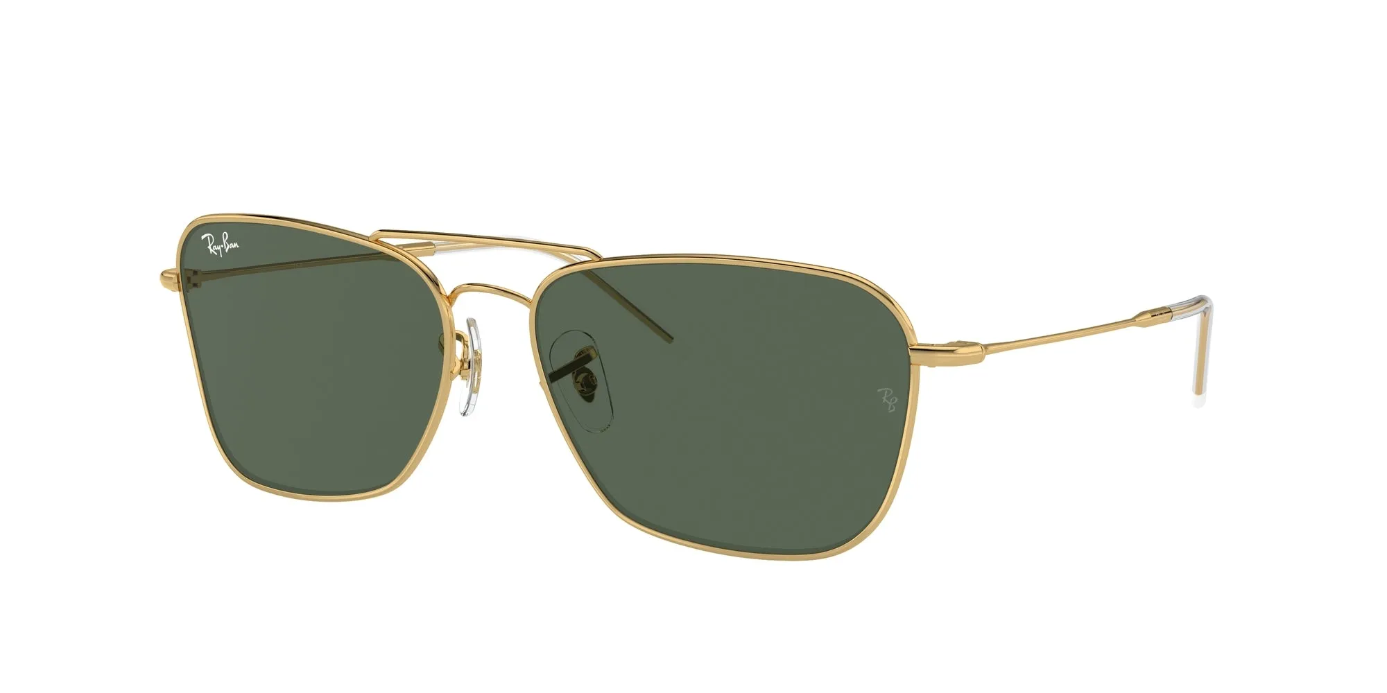 Ray - Ban RBR0102S CARAVAN REVERSE 001/VR Occhiali da sole Metallo Oro G15 Squadrata Normale - immagine 1