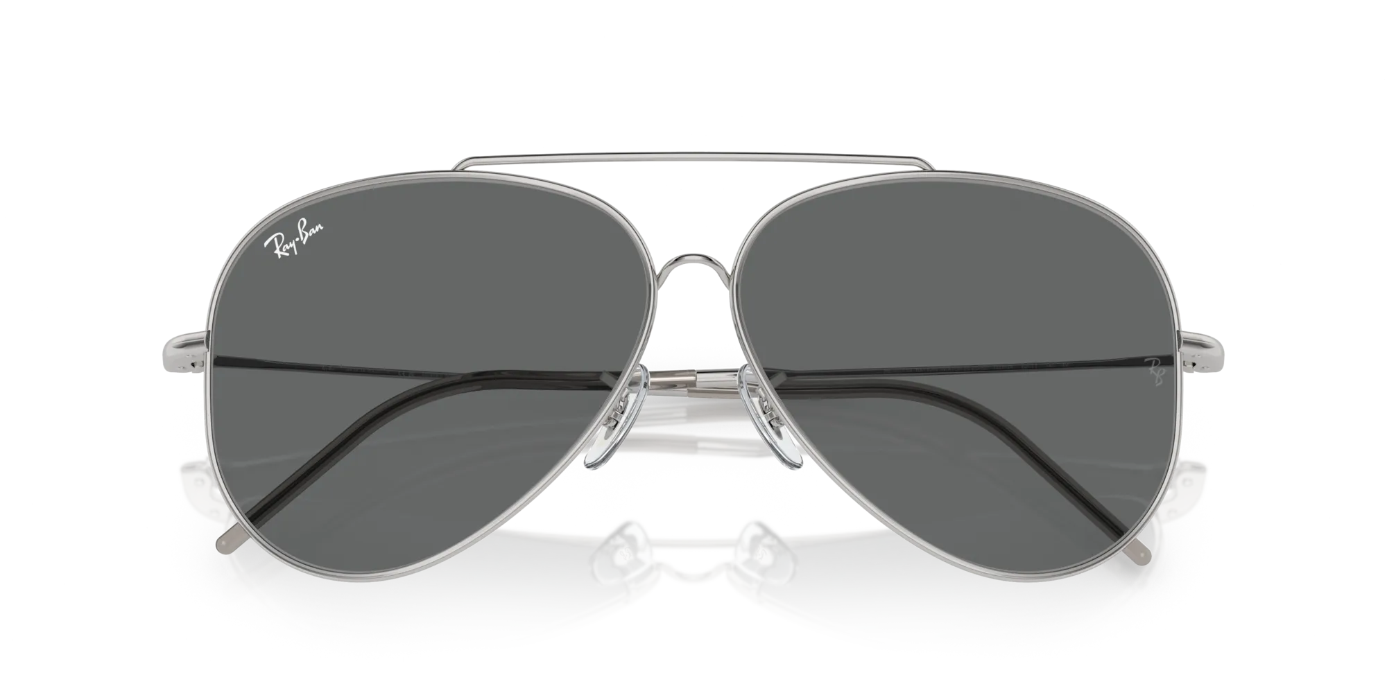 Ray - Ban RBR0101S AVIATOR REVERSE 003/GR Occhiali da sole Metallo Argento Grigio Pilot Normale - immagine 2