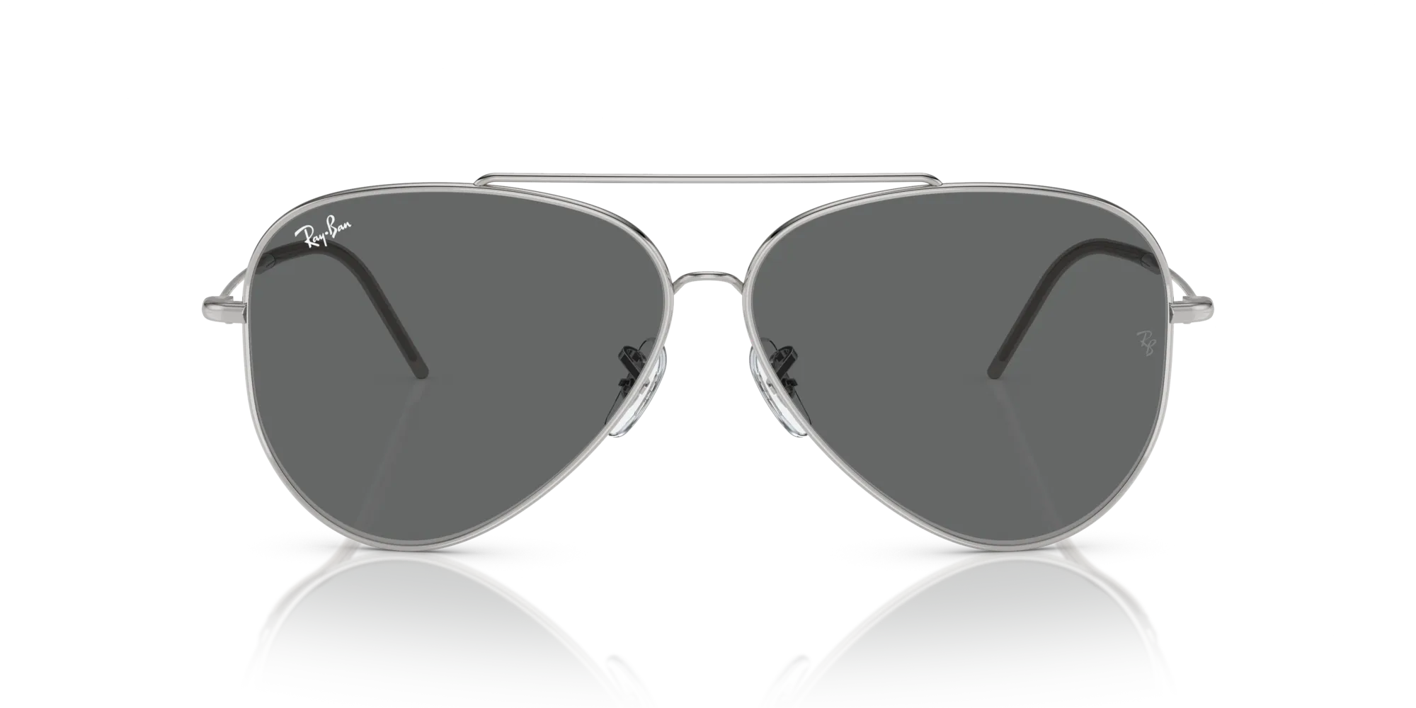 Ray - Ban RBR0101S AVIATOR REVERSE 003/GR Occhiali da sole Metallo Argento Grigio Pilot Normale - immagine 3