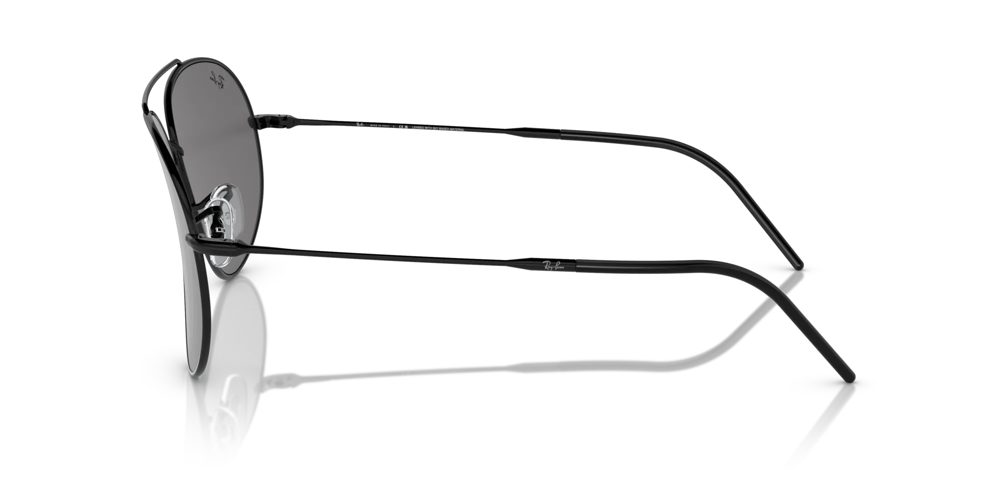 Ray - Ban RBR0101S AVIATOR REVERSE 002/GS Occhiali da sole Metallo Nero Argento Pilot Normale Specchiato - immagine 4