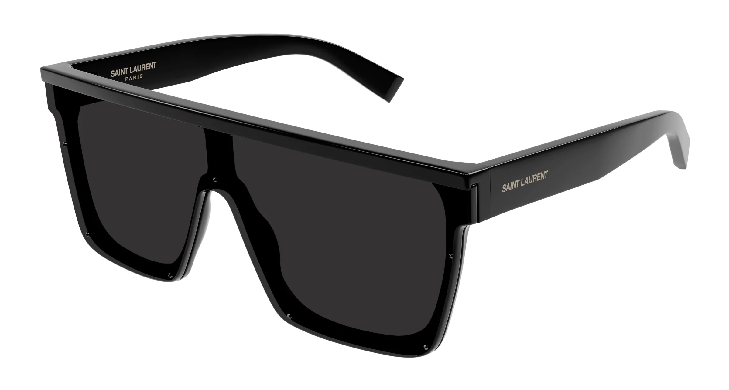 SAINT LAURENT SL 607 001 Occhiali da sole Acetato Nero Nero Squadrata Normale - immagine 1