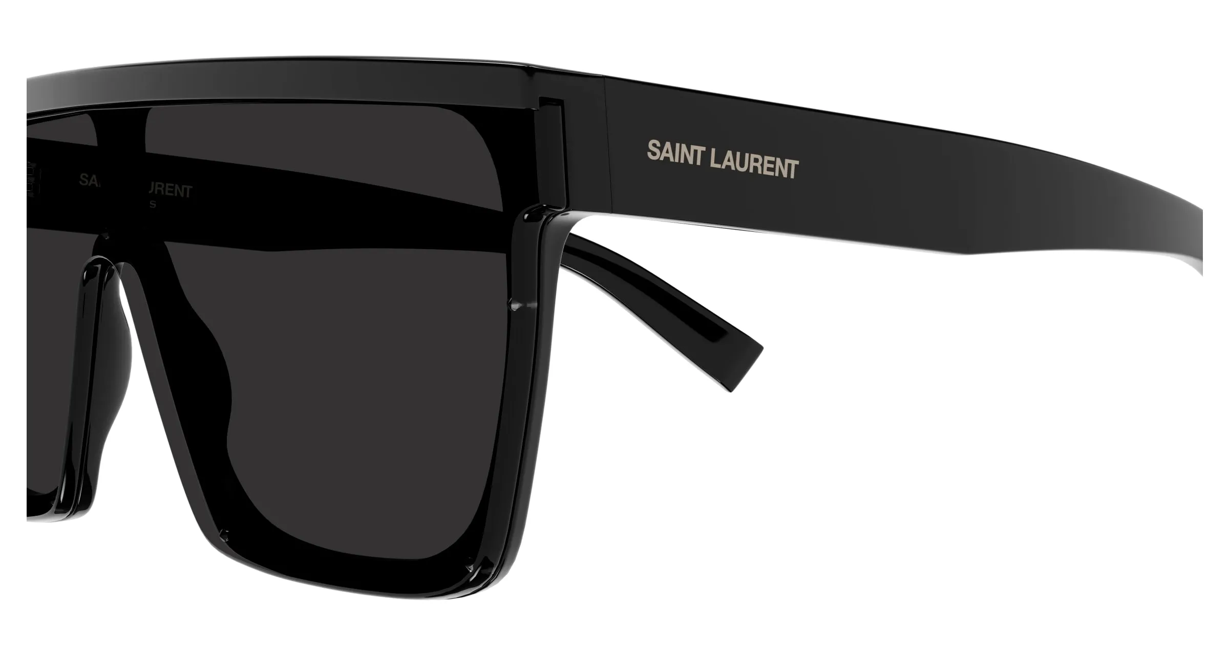 SAINT LAURENT SL 607 001 Occhiali da sole Acetato Nero Nero Squadrata Normale - immagine 3
