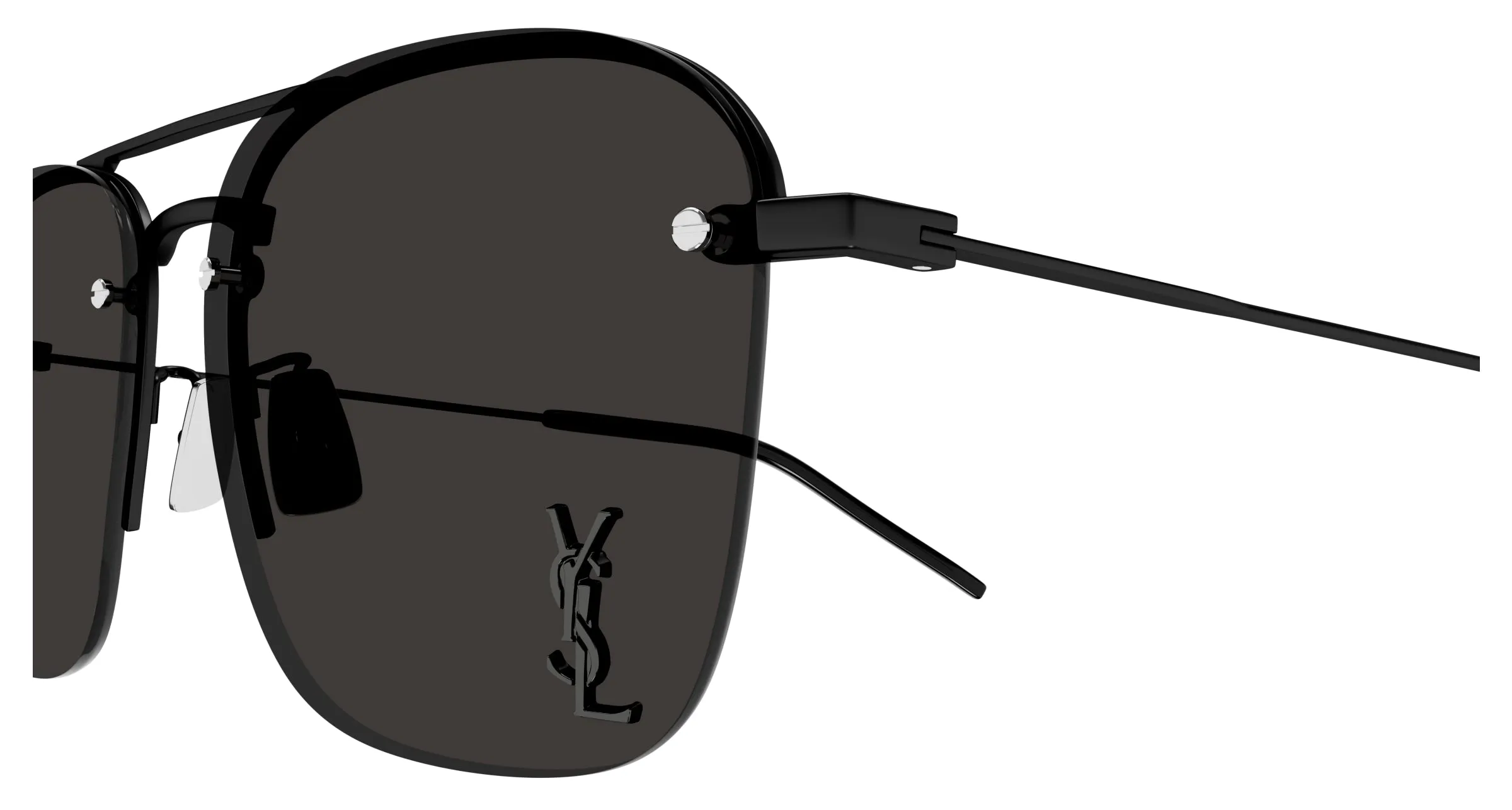 SAINT LAURENT SL 309 M 001 Occhiali da sole Metallo Nero Nero Pilot Normale - immagine 3