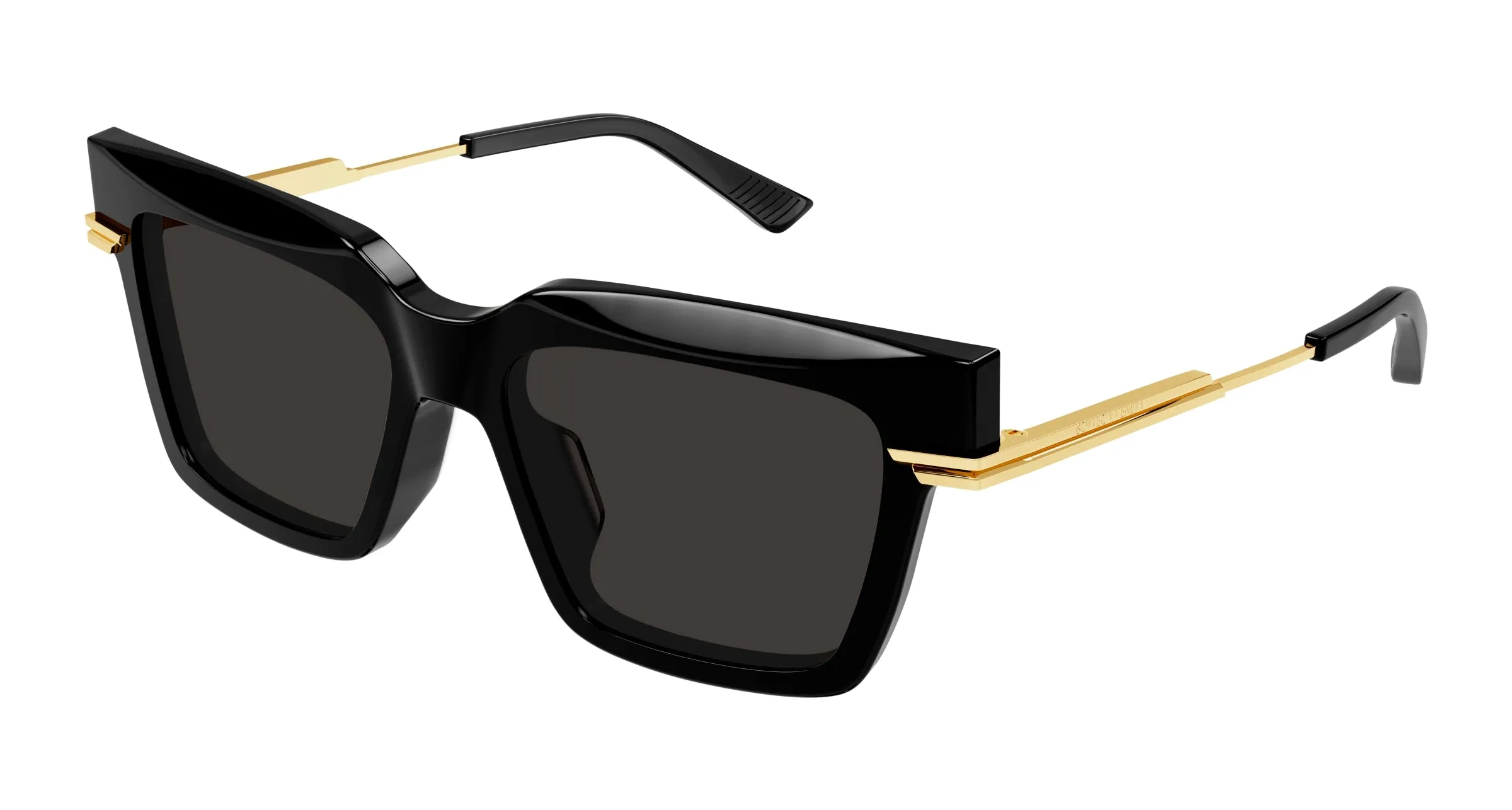 Bottega Veneta BV1242S 001 Occhiali da sole Acetato Nero Grigio Farfalla - immagine 1