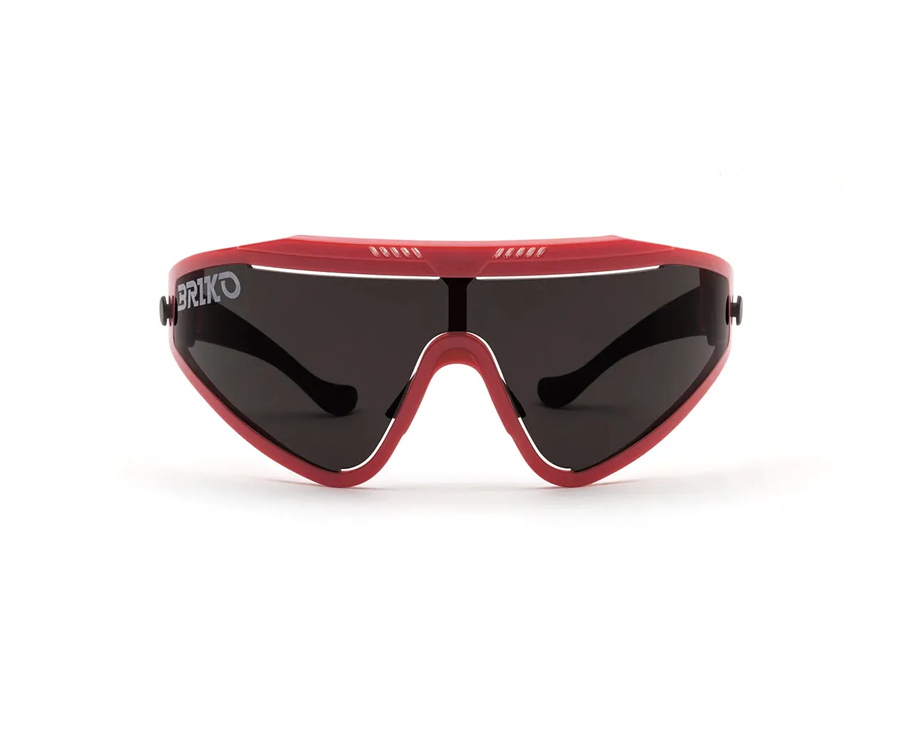 Briko Y27 Detector Red Shiraz Occhiali da sole Nylon Rosso Nero Avvolgente Normale - immagine 2
