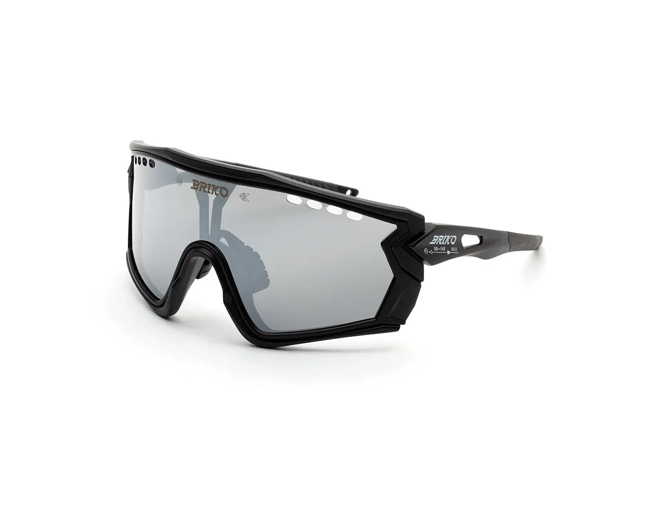 Briko 9NX Taiga Black a01 Occhiali da sole Nylon Nero Grigio Oversize Normale - immagine 1