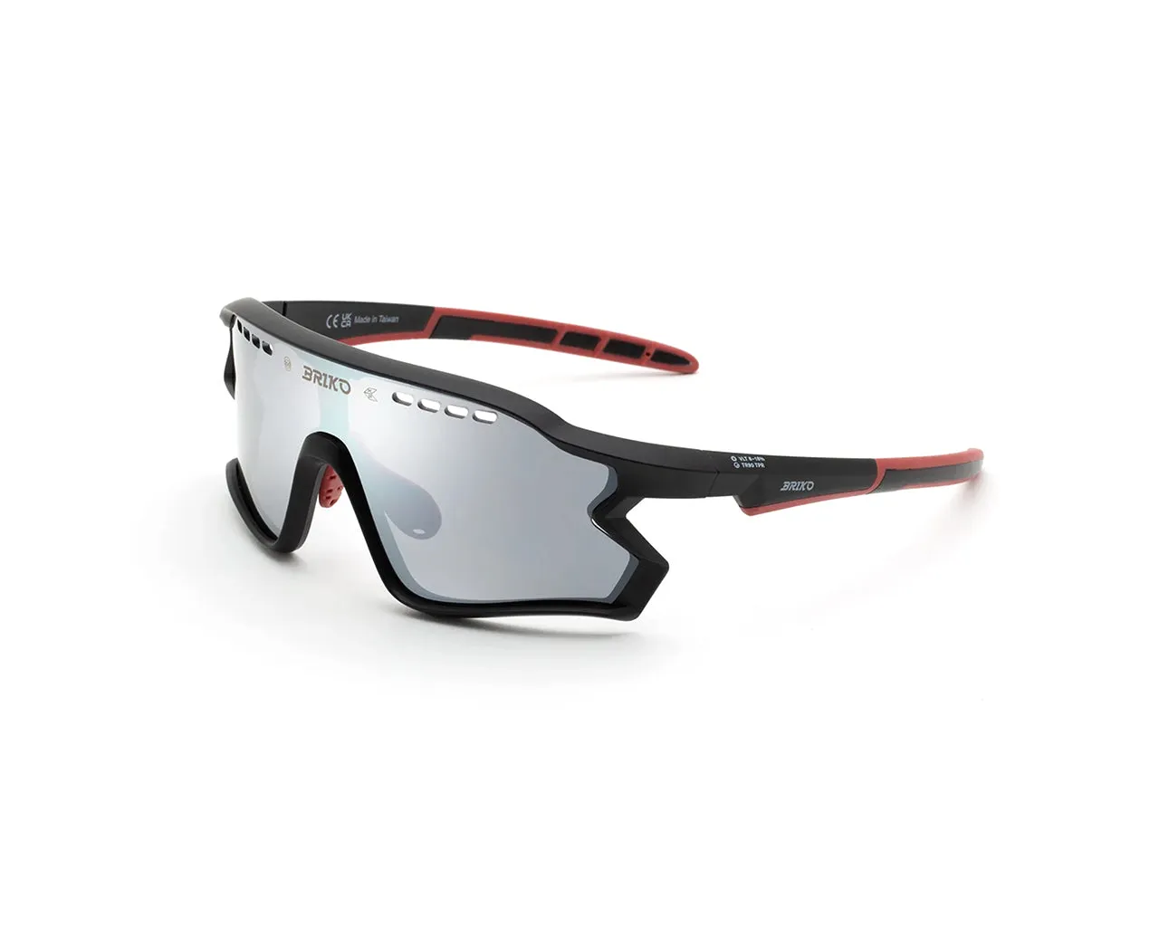 Briko I6L Daintree Black red Occhiali da sole Nylon Nero Grigio Geometrica Normale - immagine 1