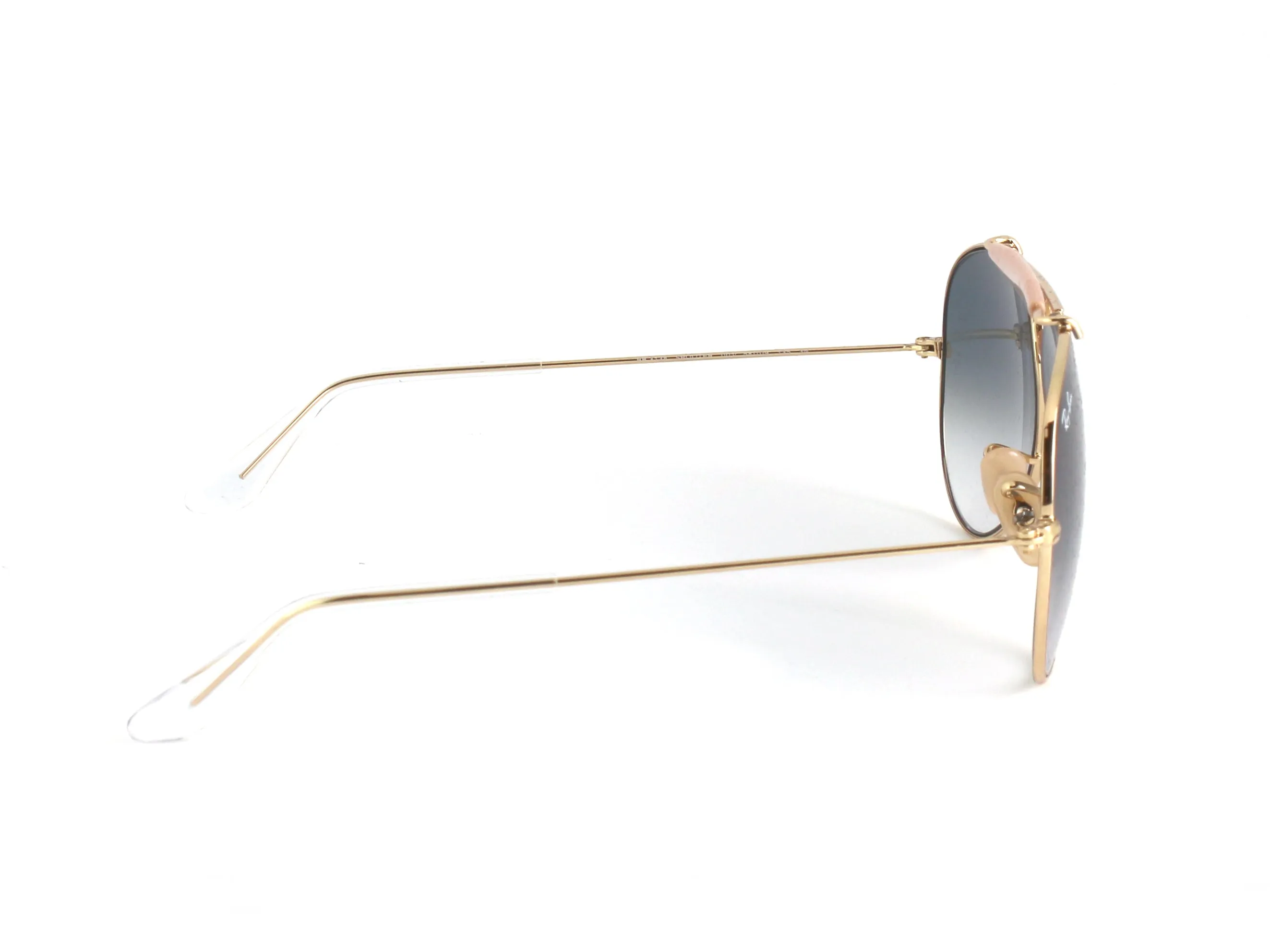 Ray - Ban RB3138 SHOOTER Gold/blue Occhiali da sole Metallo Oro Blu Pilot Normale Sfumato - immagine 3
