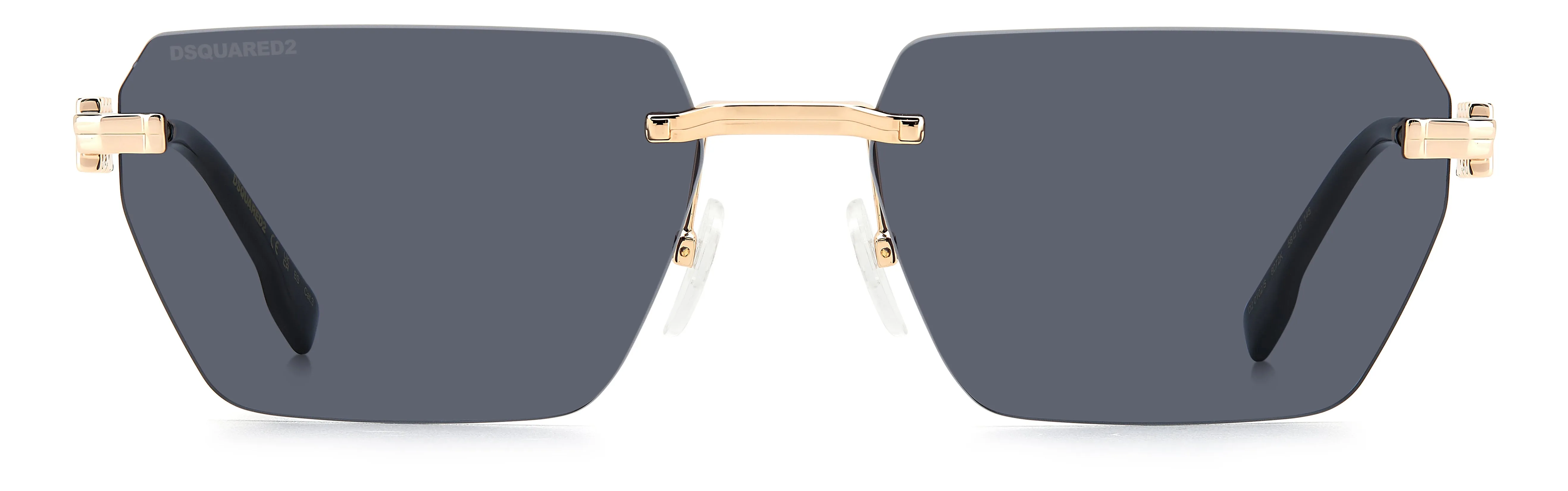 Dsquared2 D2 0102/S 807/2K Occhiali da sole Metallo Oro Grigio Squadrata Normale Antiriflesso - immagine 2