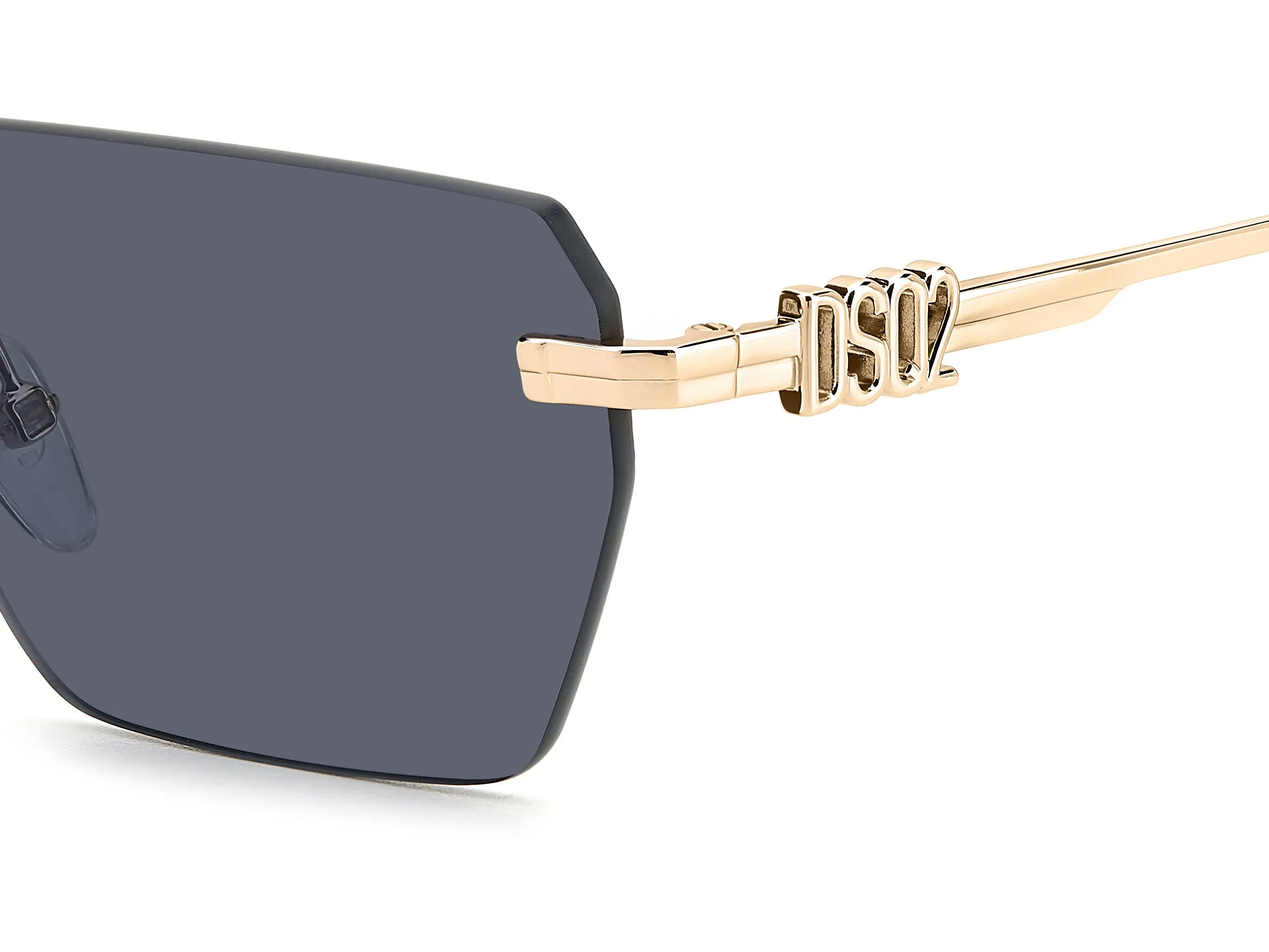 Dsquared2 D2 0102/S 807/2K Occhiali da sole Metallo Oro Grigio Squadrata Normale Antiriflesso - immagine 3