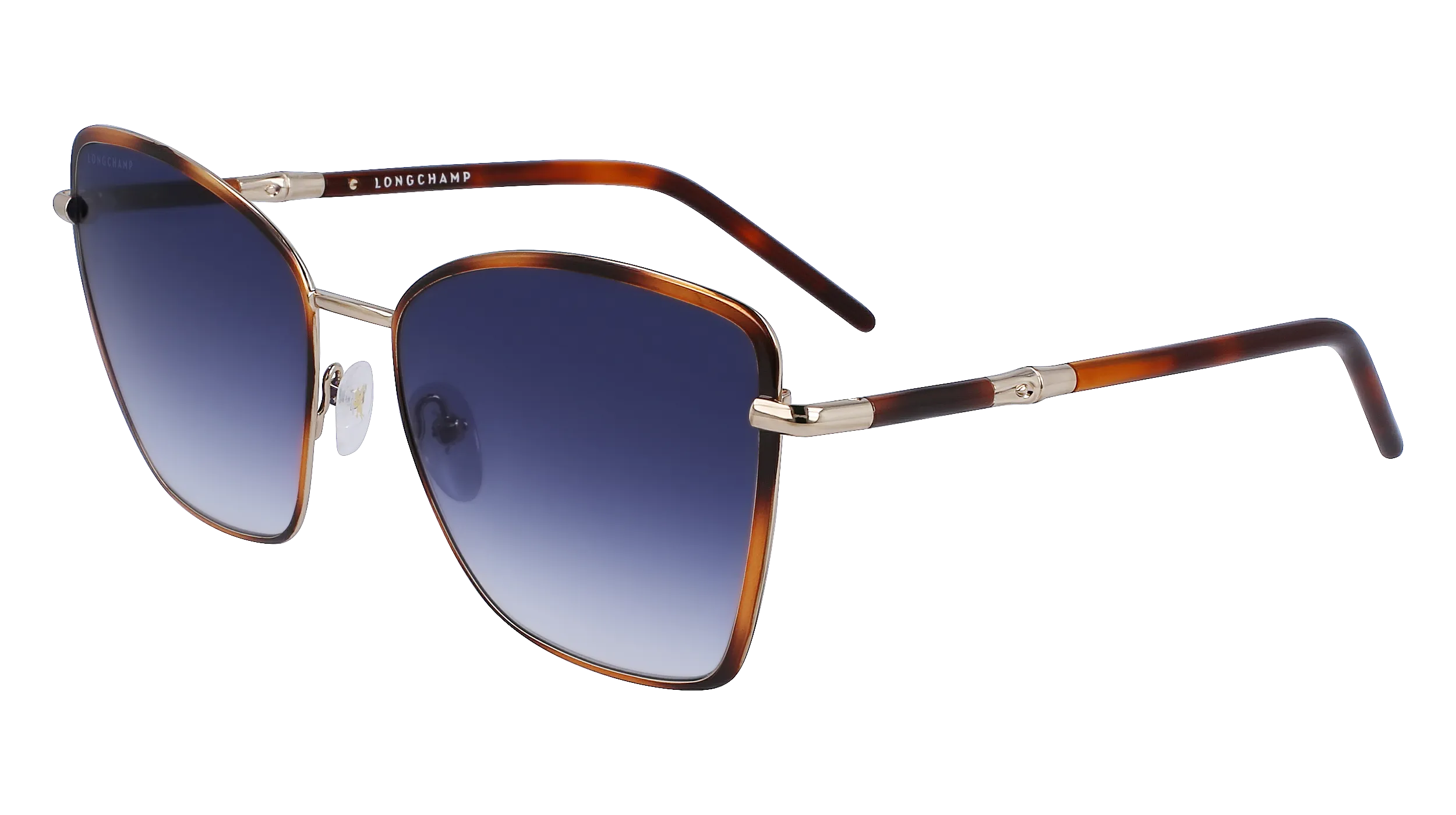 LONGCHAMP LO167S 223 Occhiali da sole Metallo Havana Blu Farfalla Normale Normale - immagine 1