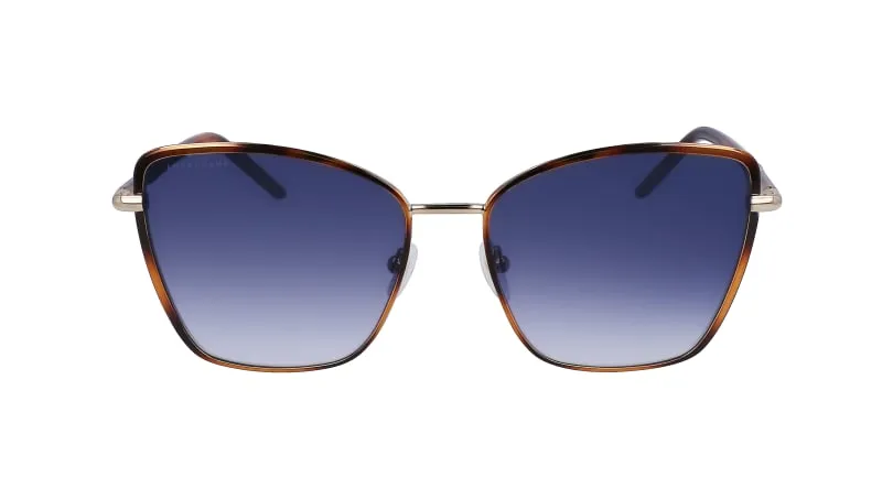 LONGCHAMP LO167S 223 Occhiali da sole Metallo Havana Blu Farfalla Normale Normale - immagine 2