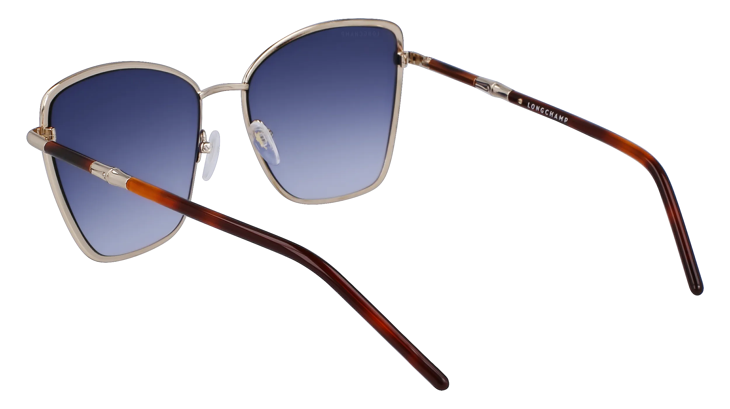 LONGCHAMP LO167S 223 Occhiali da sole Metallo Havana Blu Farfalla Normale Normale - immagine 4