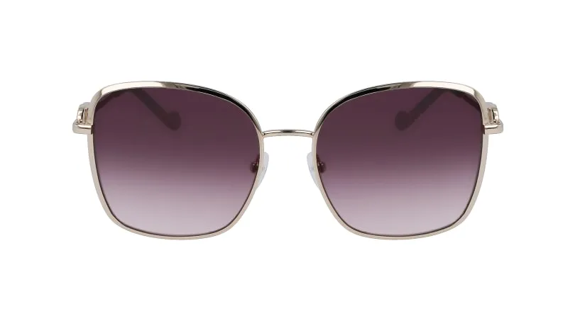 Liu Jo LJ155S 716 Occhiali da sole Metallo Oro Viola Squadrata Normale Normale - immagine 2