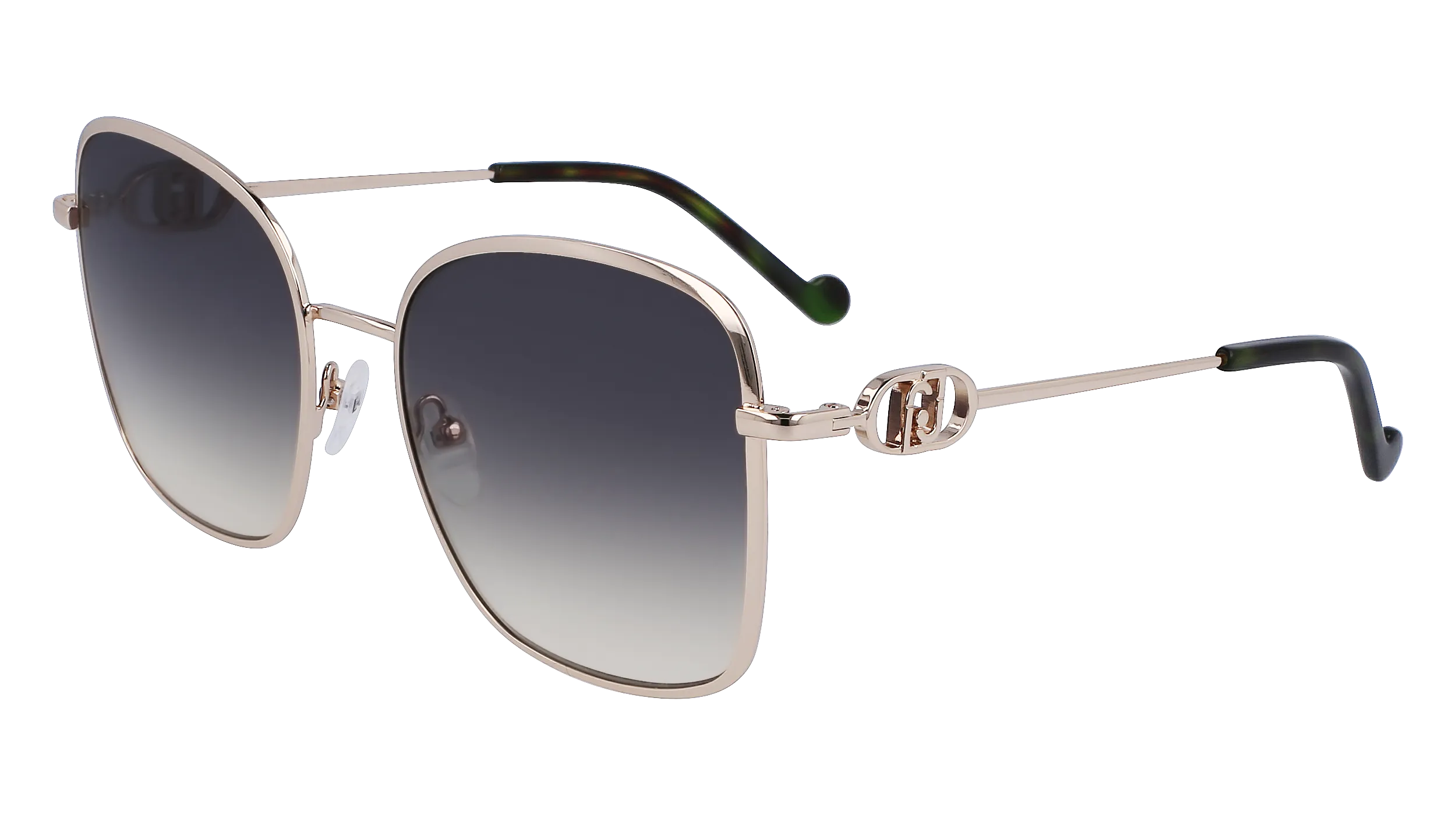 Liu Jo LJ155S 722 Occhiali da sole Metallo Oro Verde Squadrata Normale Normale - immagine 1