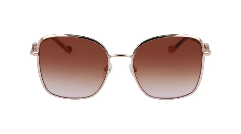Liu Jo LJ155S 770 Occhiali da sole Metallo Oro rosa Marrone Squadrata Normale - immagine 2