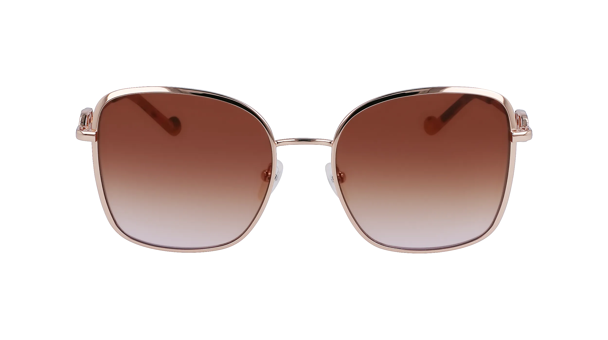 Liu Jo LJ155S 770 Occhiali da sole Metallo Oro rosa Marrone Squadrata Normale - immagine 3