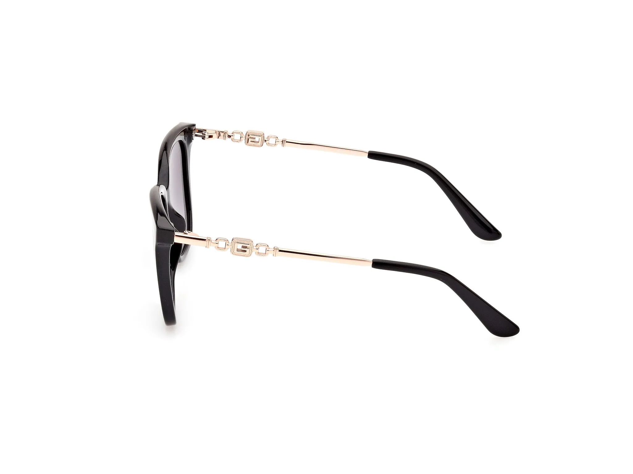 Guess GU7886 01B Occhiali da sole Iniettato Nero Grigio Squadrata Normale Sfumato - immagine 2