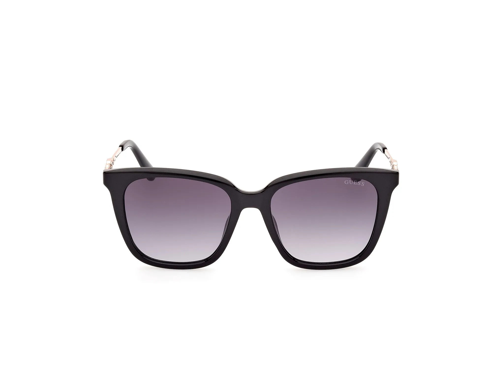 Guess GU7886 01B Occhiali da sole Iniettato Nero Grigio Squadrata Normale Sfumato - immagine 3