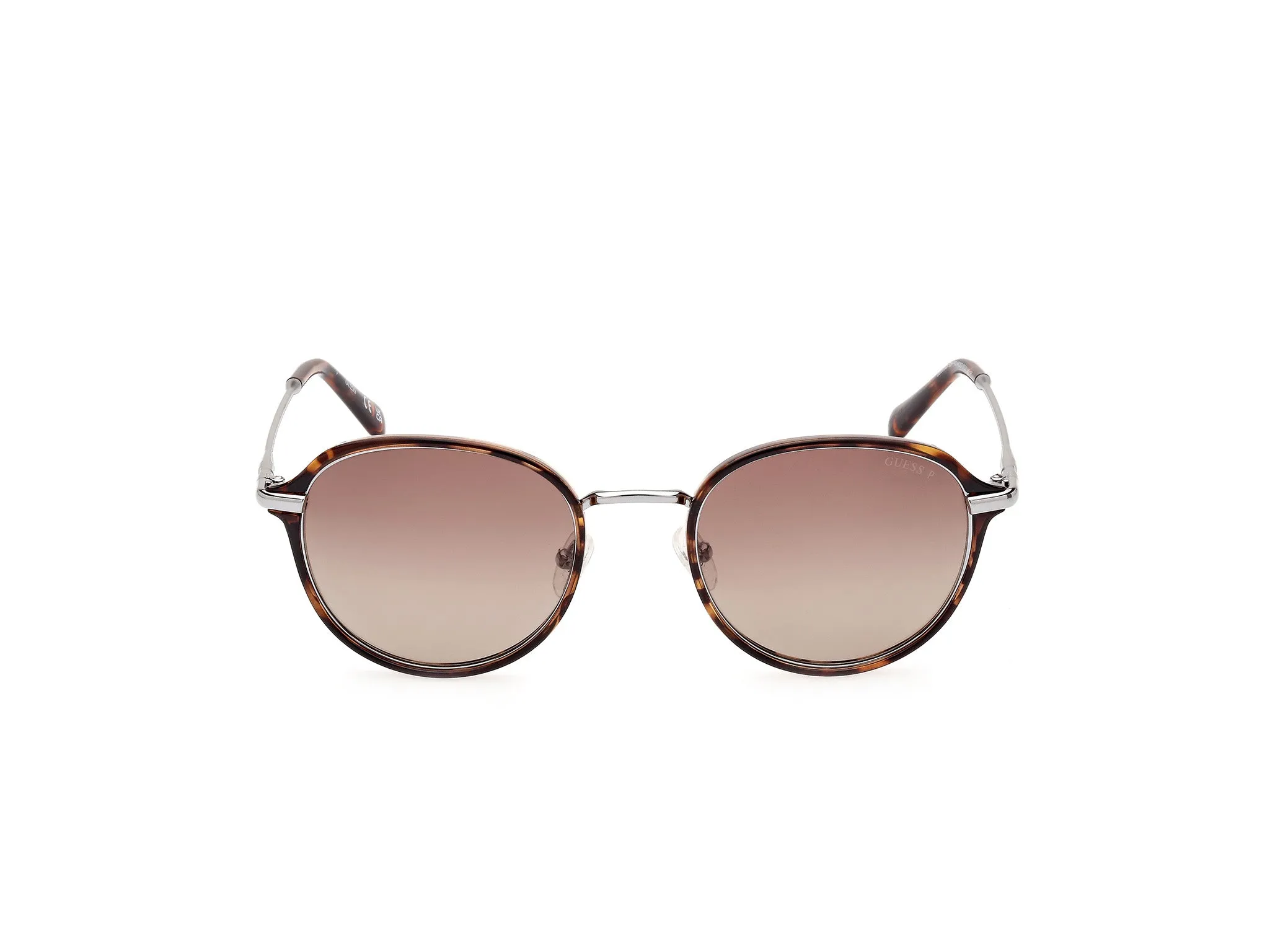 Guess GU00068 52H Occhiali da sole Iniettato Havana Marrone Rotonda Polarizzata Sfumato - immagine 3