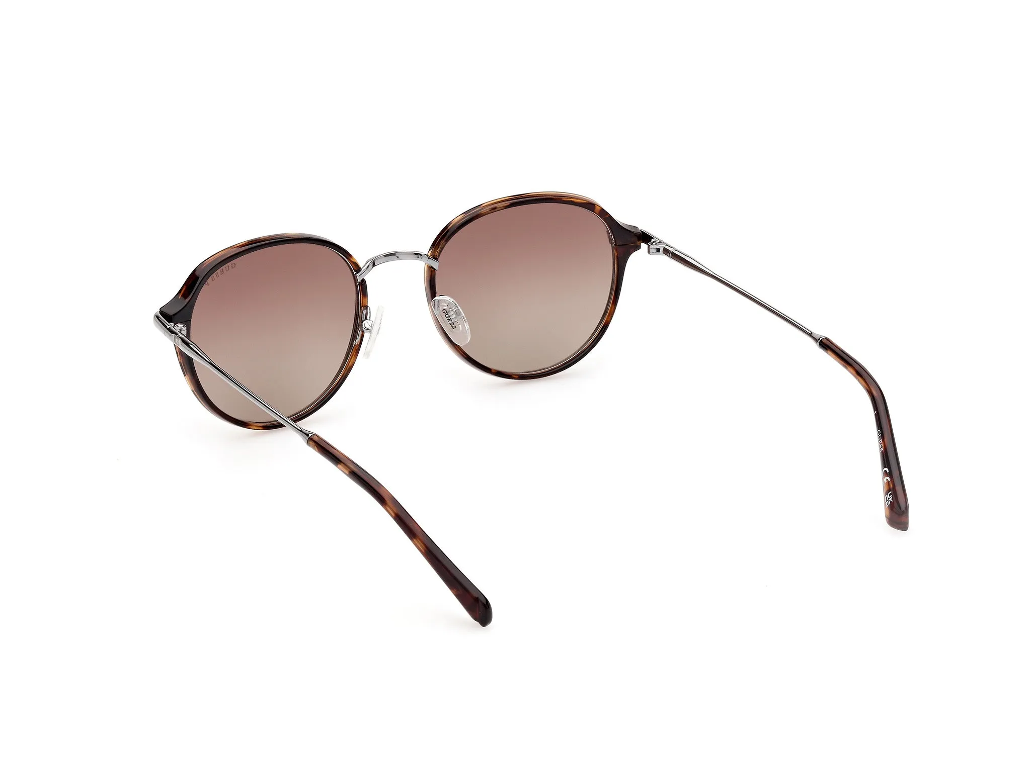 Guess GU00068 52H Occhiali da sole Iniettato Havana Marrone Rotonda Polarizzata Sfumato - immagine 4