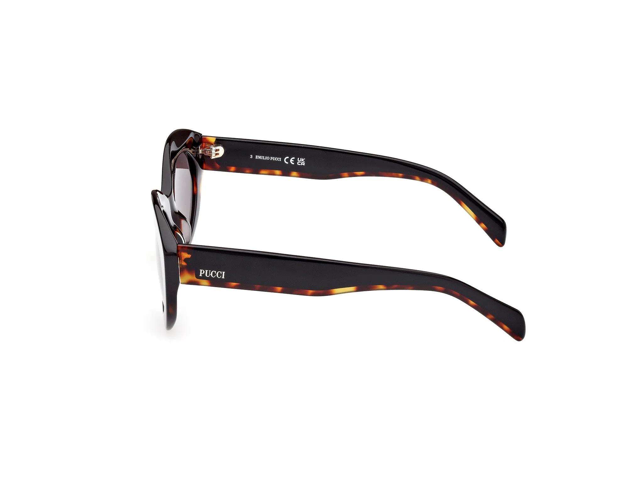 Emilio Pucci EP0203 01A Occhiali da sole Acetato Nero Grigio Cat Eye Normale - immagine 2