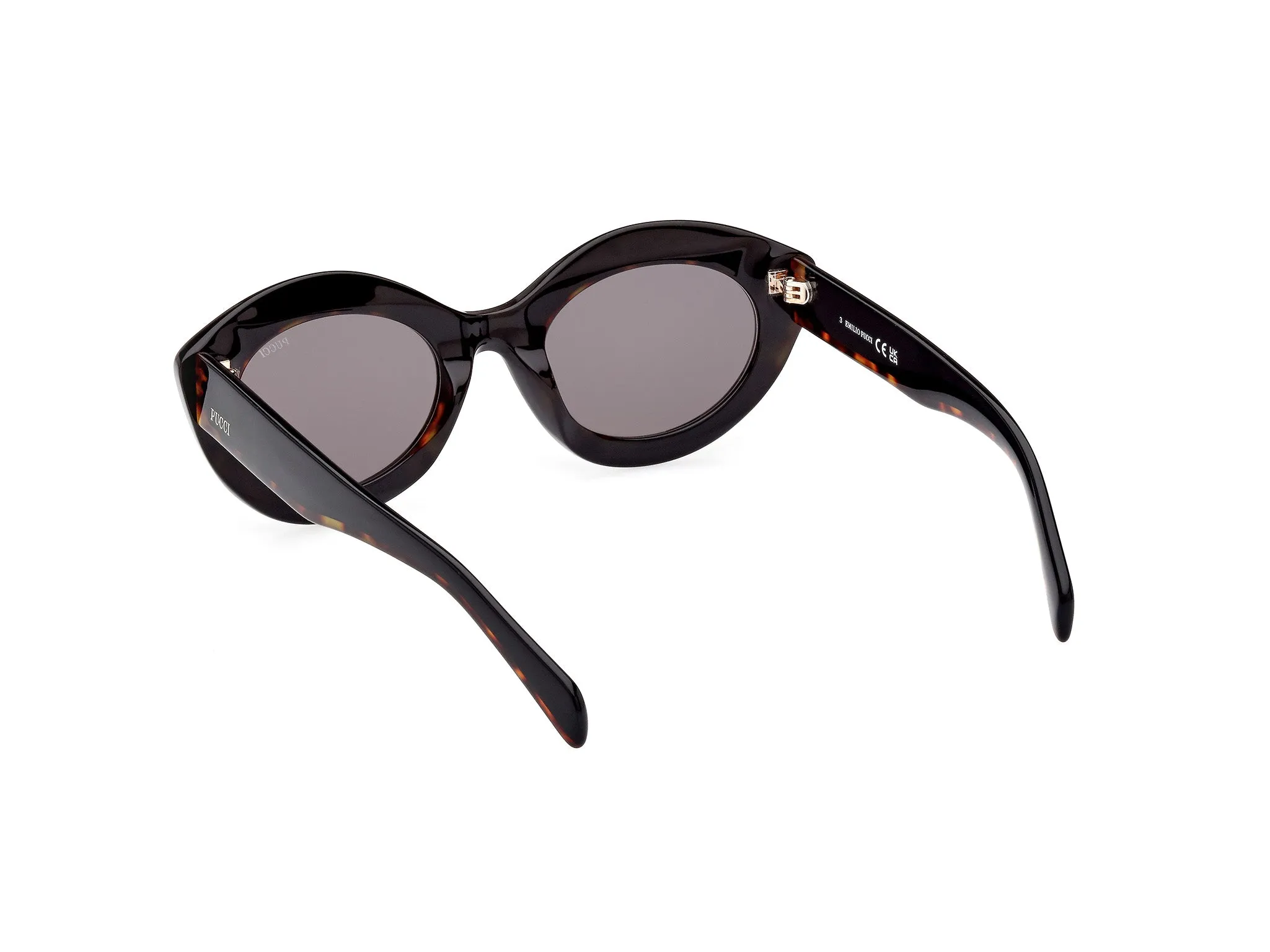 Emilio Pucci EP0203 01A Occhiali da sole Acetato Nero Grigio Cat Eye Normale - immagine 4