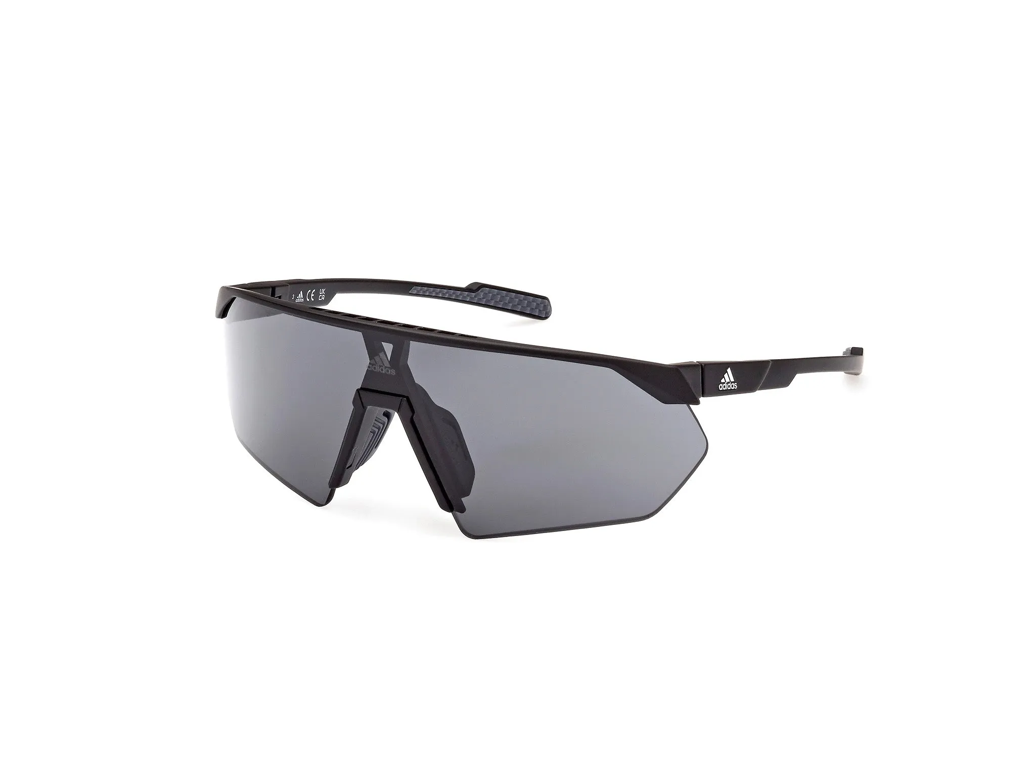 Adidas Sport SP0076 ANEMOS OG S 02A Occhiali da sole Plastica Nero-opaco Grigio Maschera Normale - immagine 1