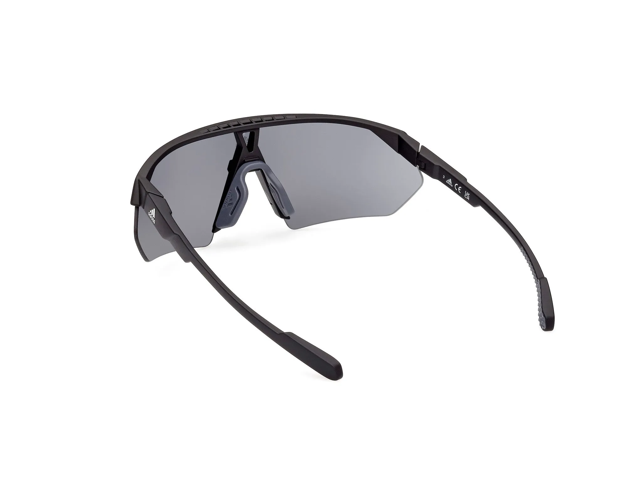 Adidas Sport SP0076 ANEMOS OG S 02A Occhiali da sole Plastica Nero-opaco Grigio Maschera Normale - immagine 4