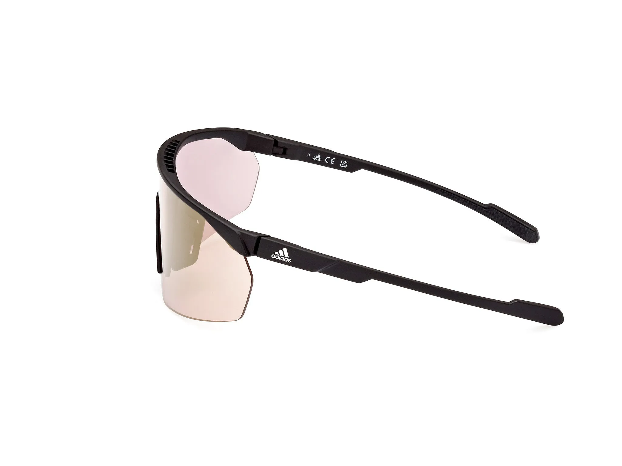 Adidas Sport SP0075 ANEMOS OG 02G Occhiali da sole Plastica Nero-opaco Marrone Maschera Normale Specchiato - immagine 2