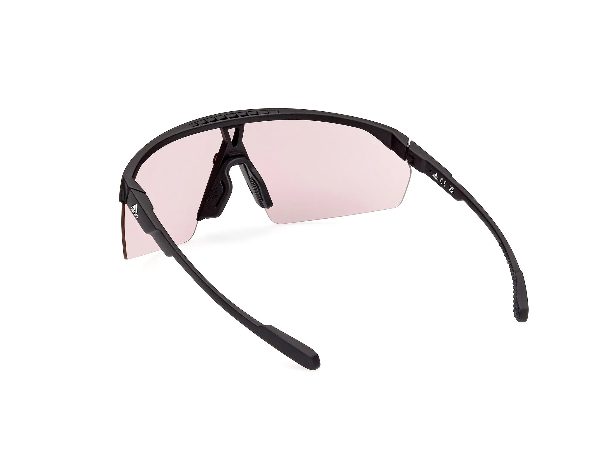 Adidas Sport SP0075 ANEMOS OG 02G Occhiali da sole Plastica Nero-opaco Marrone Maschera Normale Specchiato - immagine 4