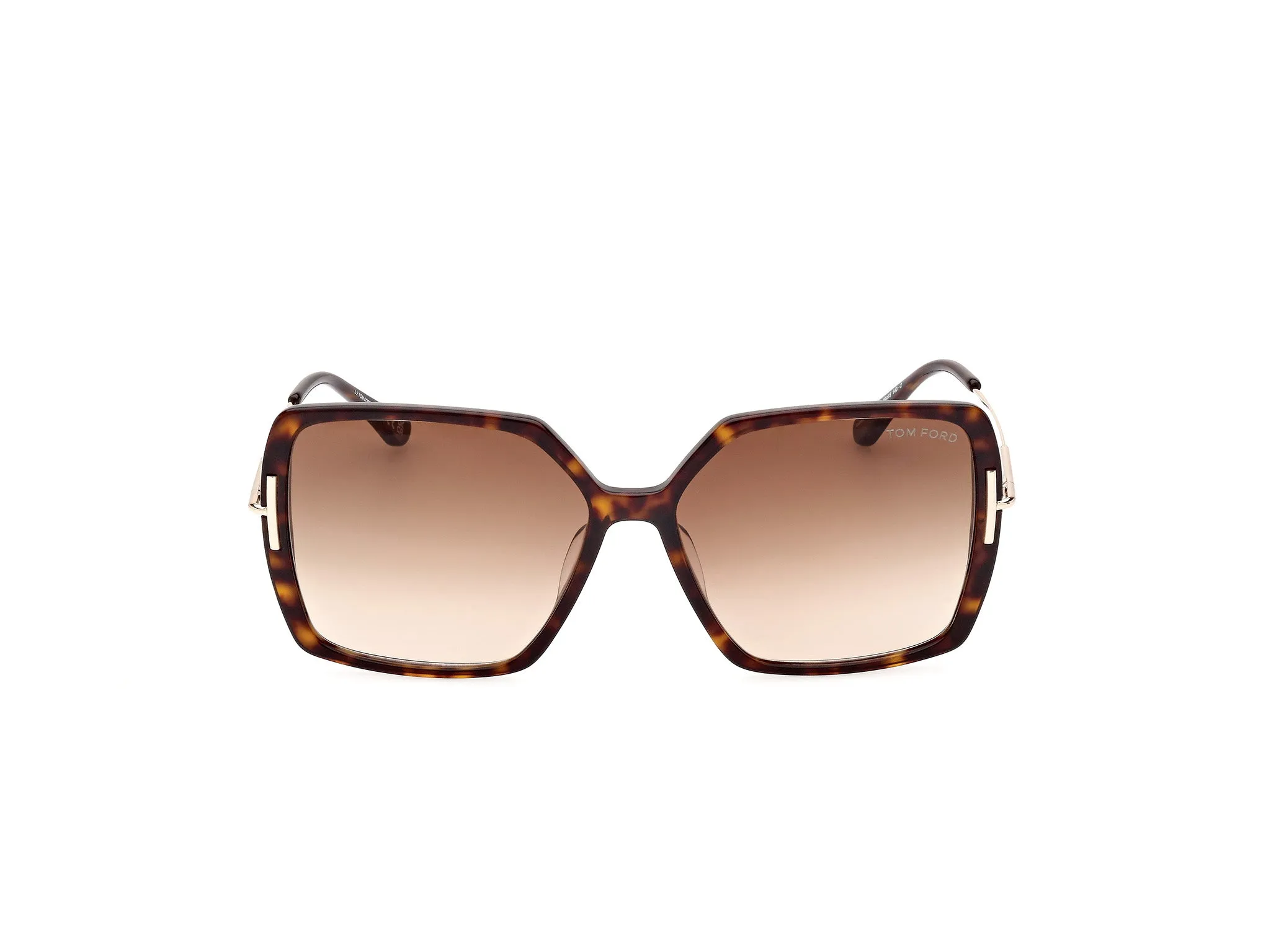 TOM FORD FT1039 JOANNA 52F Occhiali da sole Acetato Havana scuro Marrone Farfalla Normale Sfumato - immagine 3