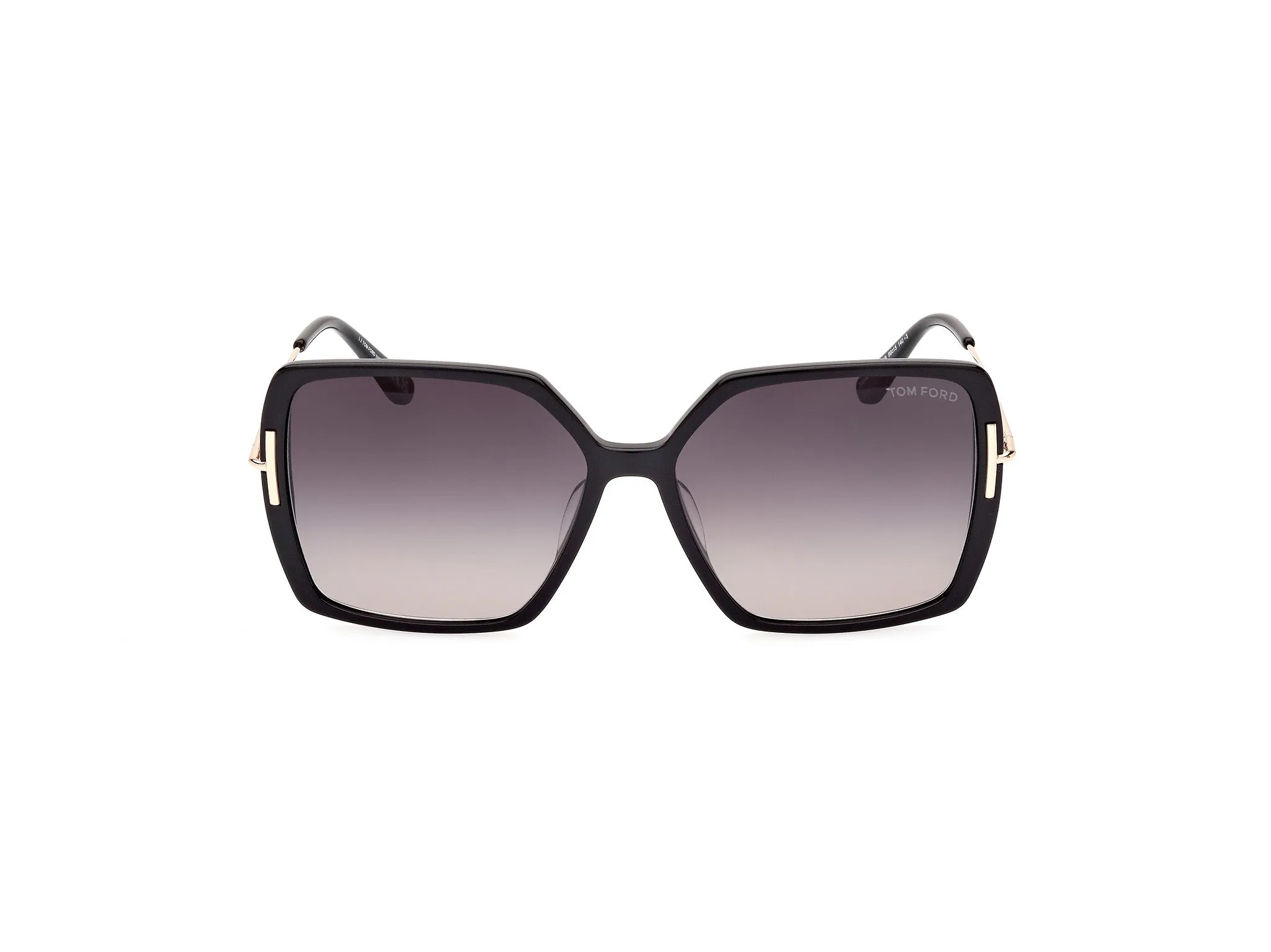 TOM FORD FT1039 JOANNA 01B Occhiali da sole Acetato Nero Grigio Farfalla Normale Sfumato - immagine 3