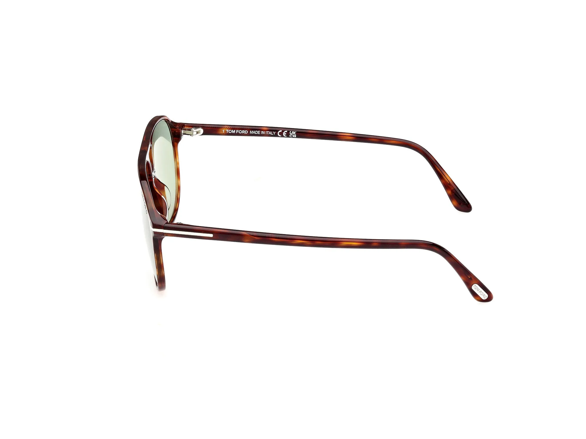 TOM FORD FT1026 BRUCE 54N Occhiali da sole Acetato Havana Verde Squadrata Normale - immagine 2