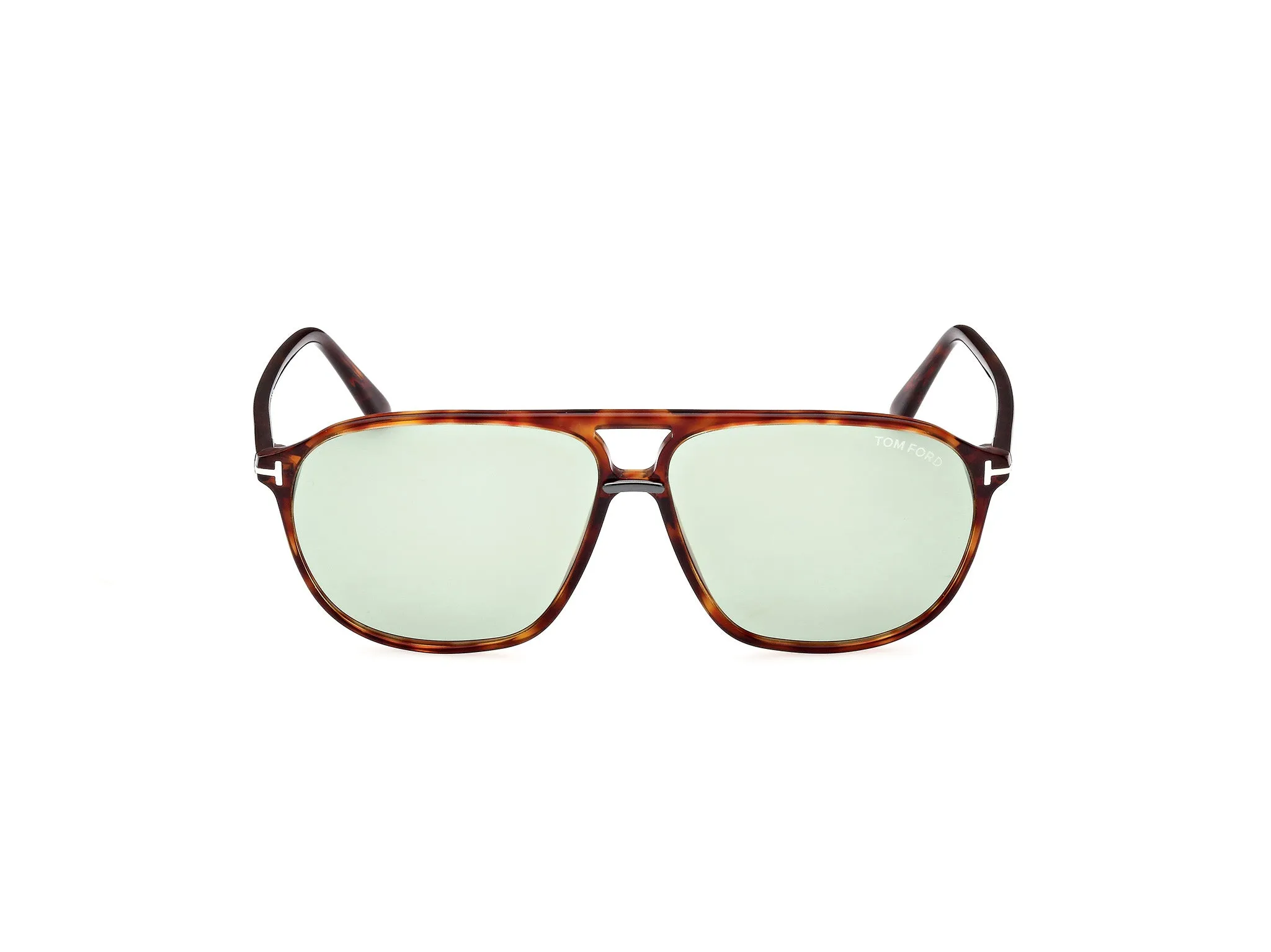 TOM FORD FT1026 BRUCE 54N Occhiali da sole Acetato Havana Verde Squadrata Normale - immagine 3