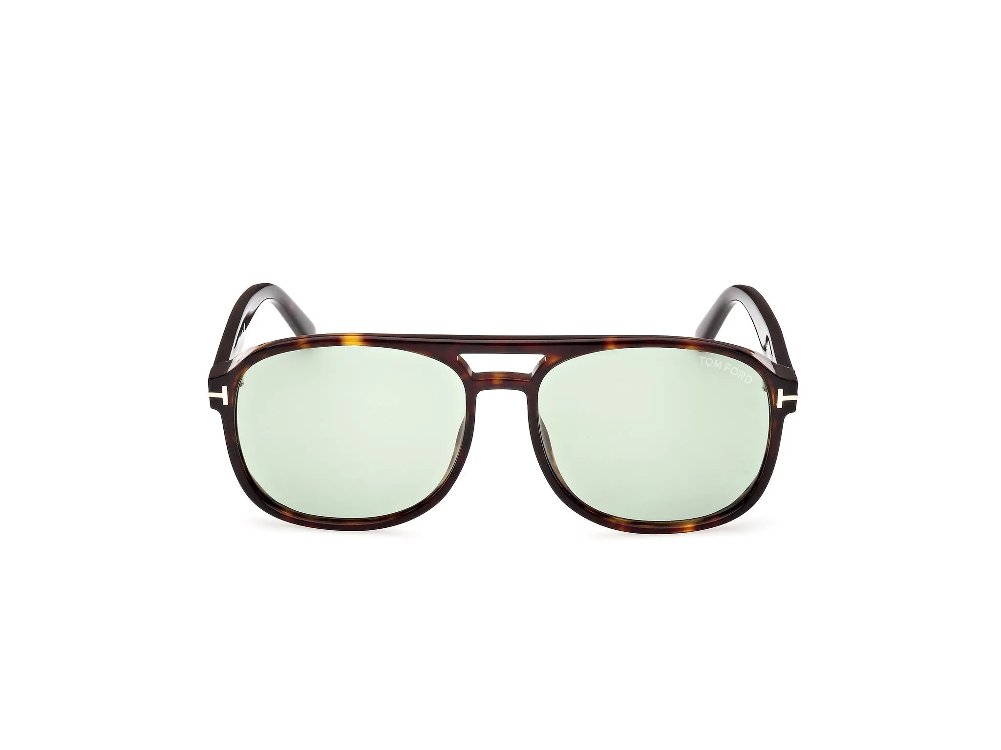 TOM FORD FT1022 ROSCO 52N Occhiali da sole Acetato Havana scuro Verde Squadrata Normale - immagine 3