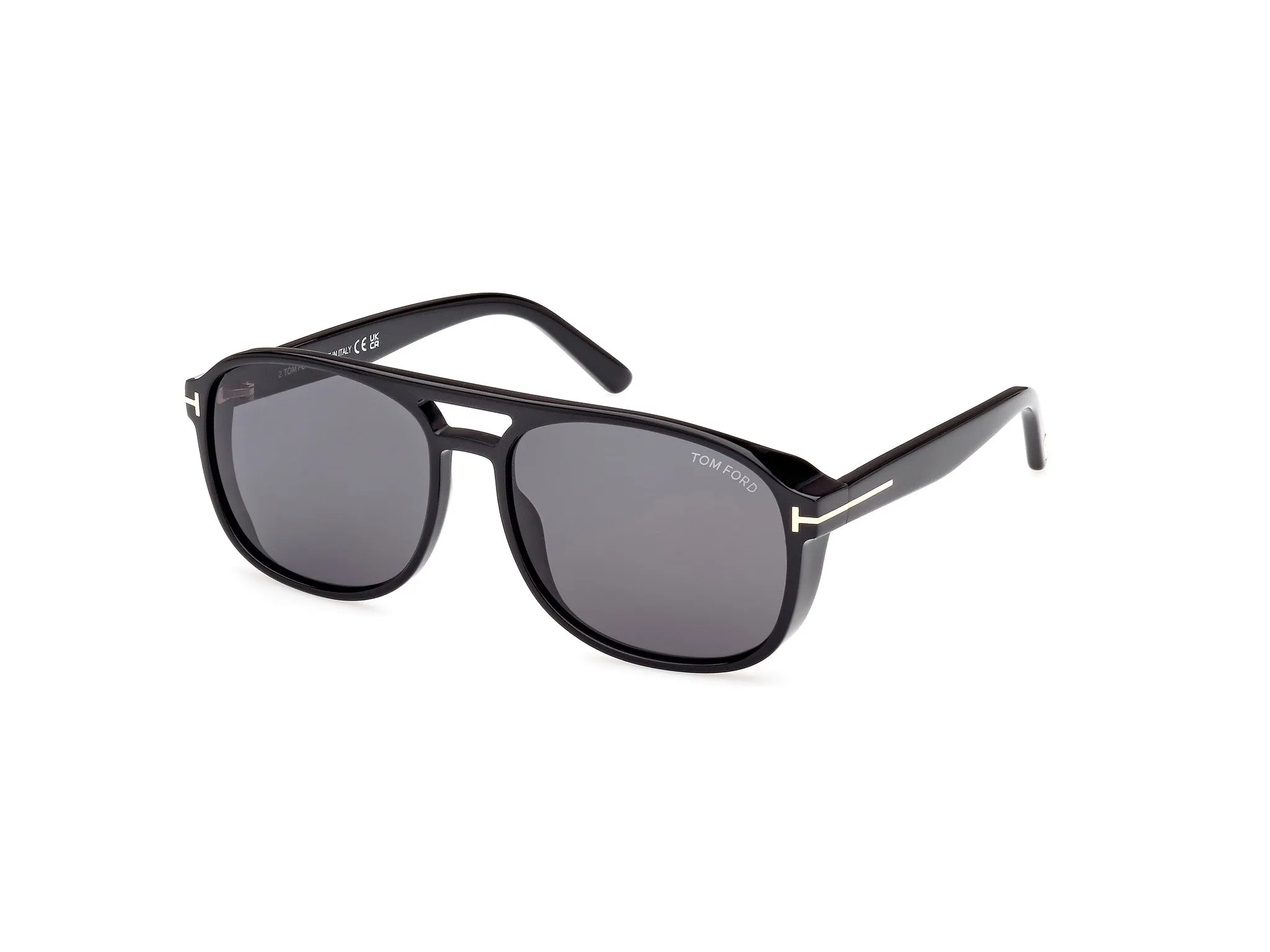 TOM FORD FT1022 ROSCO 01A Occhiali da sole Acetato Nero Grigio Squadrata Normale - immagine 1