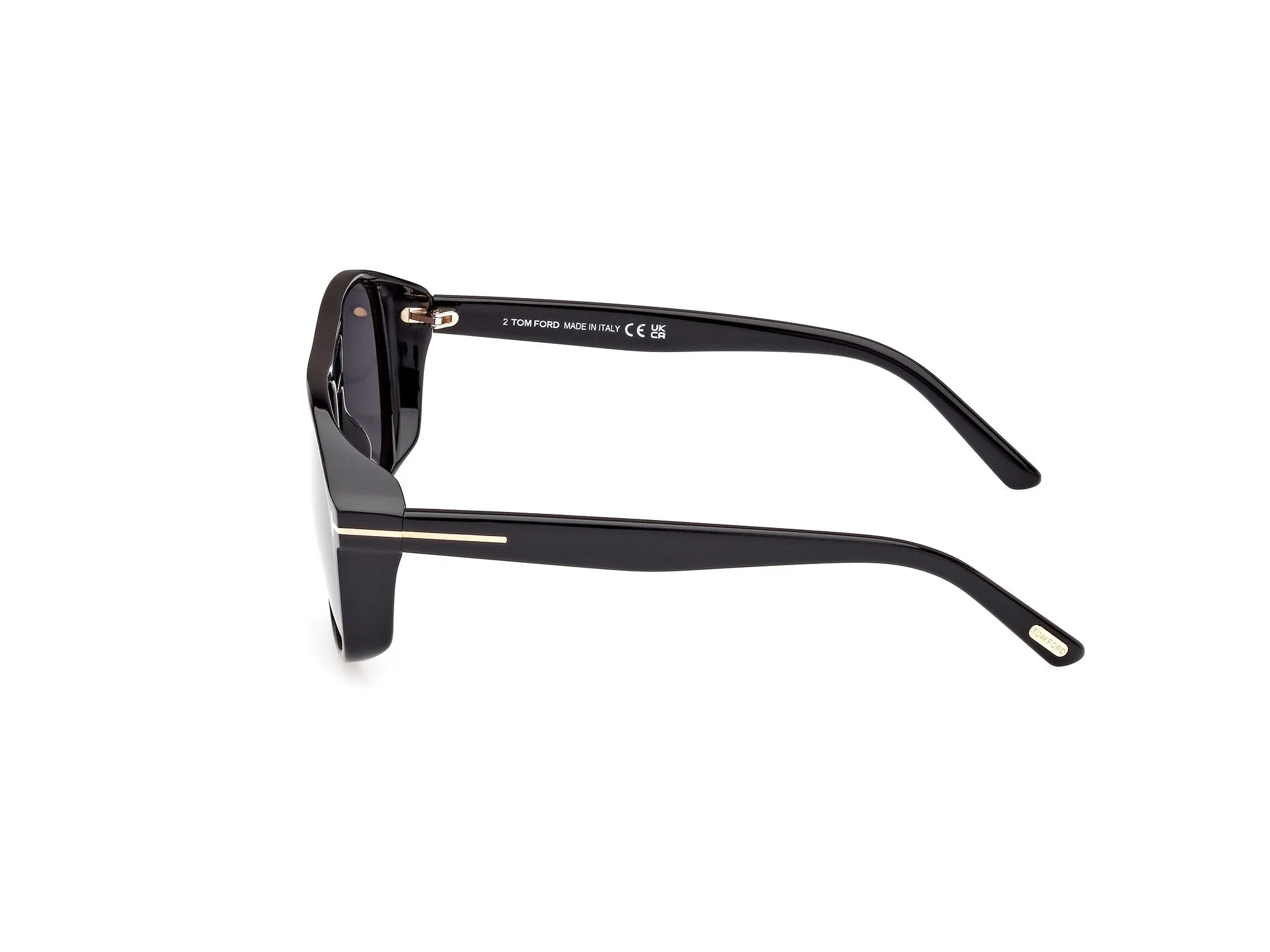 TOM FORD FT1022 ROSCO 01A Occhiali da sole Acetato Nero Grigio Squadrata Normale - immagine 2